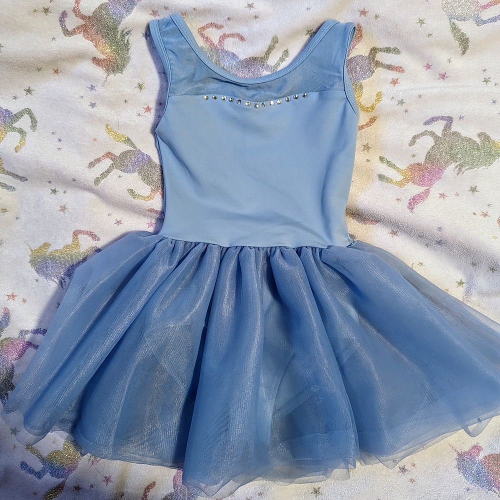 Revolution Dancewear Rhinestone Tutu Dress Blue Toddler